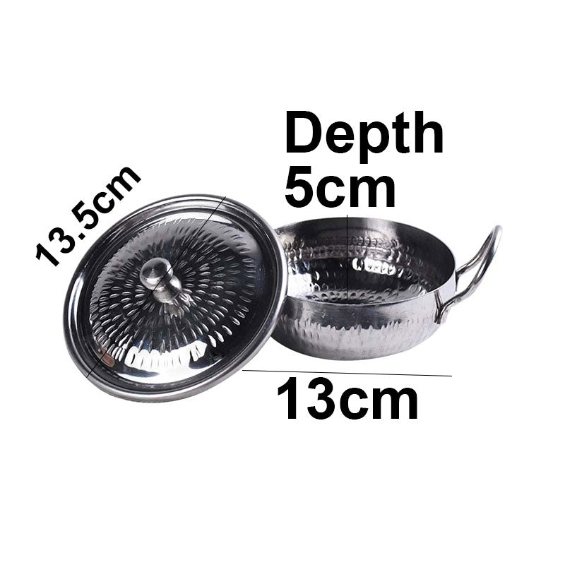 Serving Karahi Stainless Steel with Lid 05 Inch