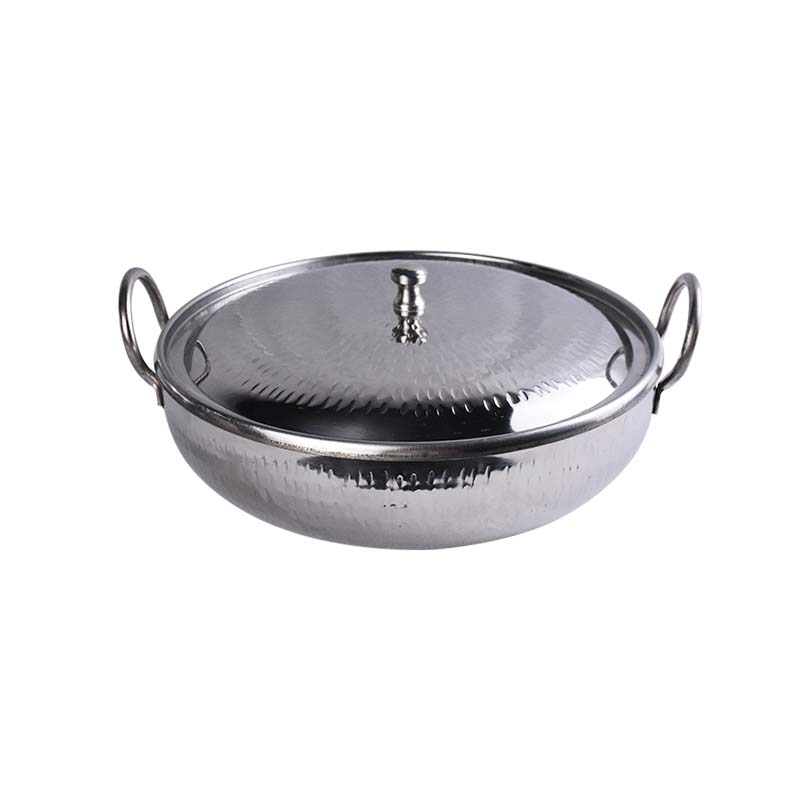 Serving Karahi Stainless Steel with Lid 08 Inch