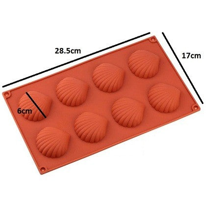 Shell Silicone Baking Mold Mold 8 Cavity