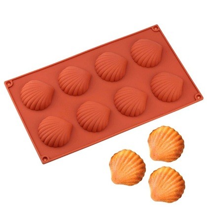 Shell Silicone Baking Mold Mold 8 Cavity