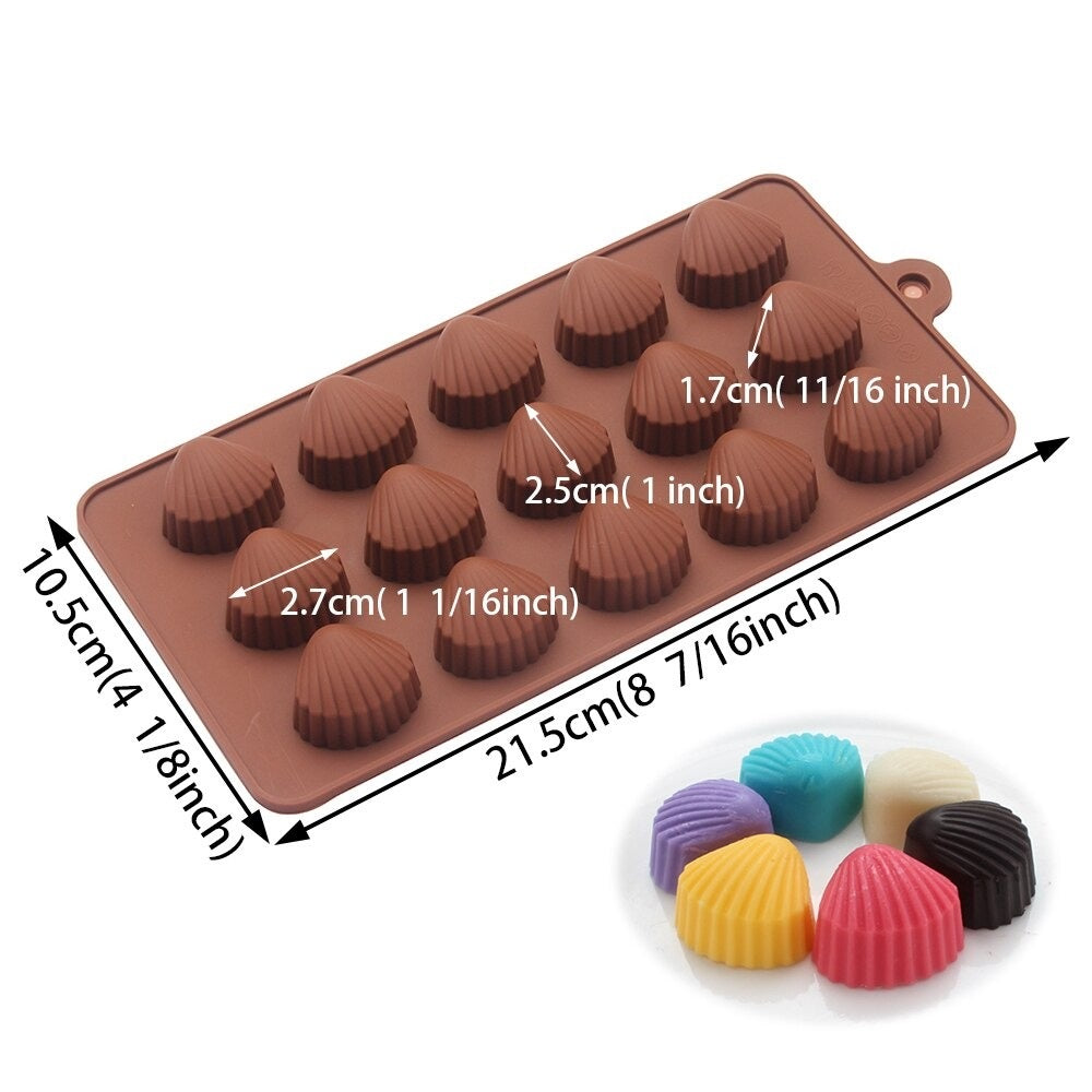 Shell Silicone Chocolate & Candy Mold 15 Cavity