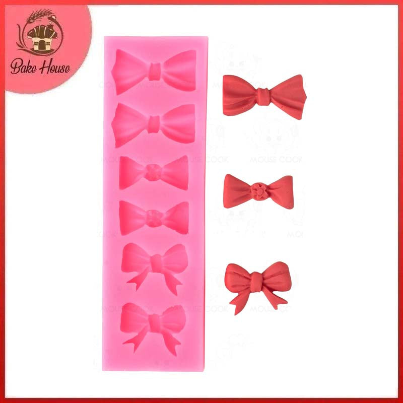 Silicone Bows 6 Cavity Fondant Mold