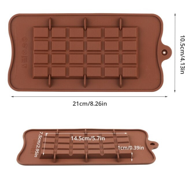 Silicone Chocolate Bar Block Mold