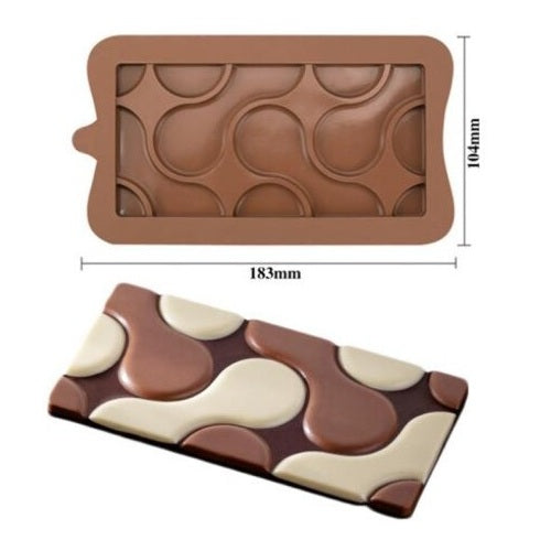 Silicone Chocolate Bar Mold Puzzle Style Design