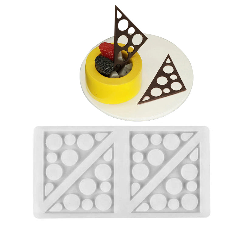 Silicone Chocolate Garnish Mold Triangle 4 Cavity