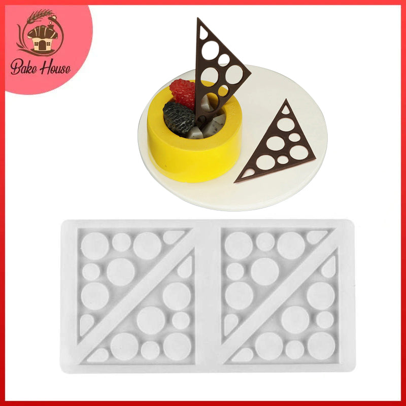 Silicone Chocolate Garnish Mold Triangle 4 Cavity
