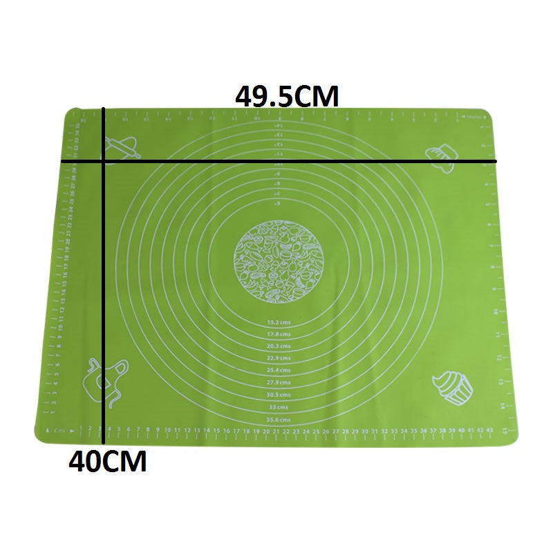 Silicone Fondant Rolling Mat With Measurements Of 46 X 38