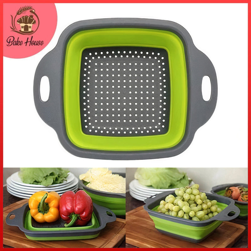 Silicone Fruit Washing Basket Square Medium