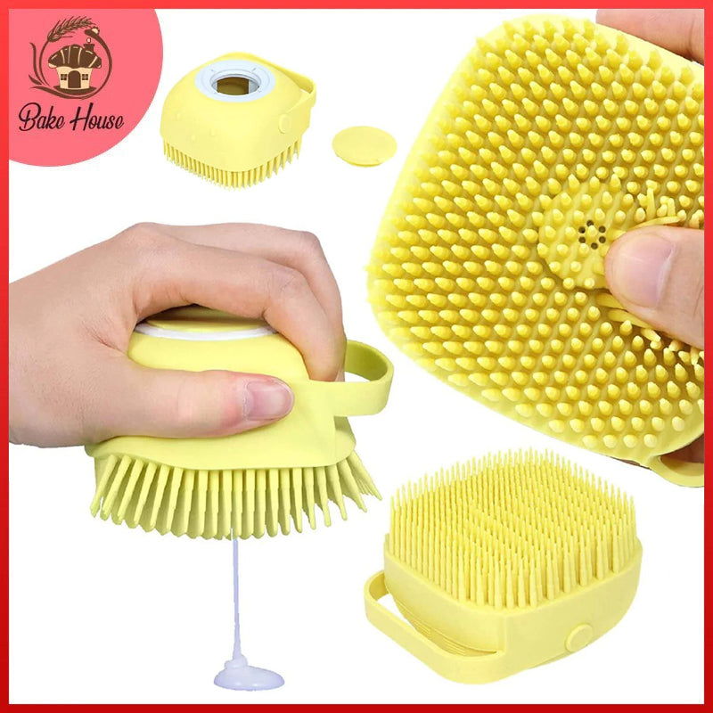 Silicone Massage Bath Brush Liquid Soap Dispenser