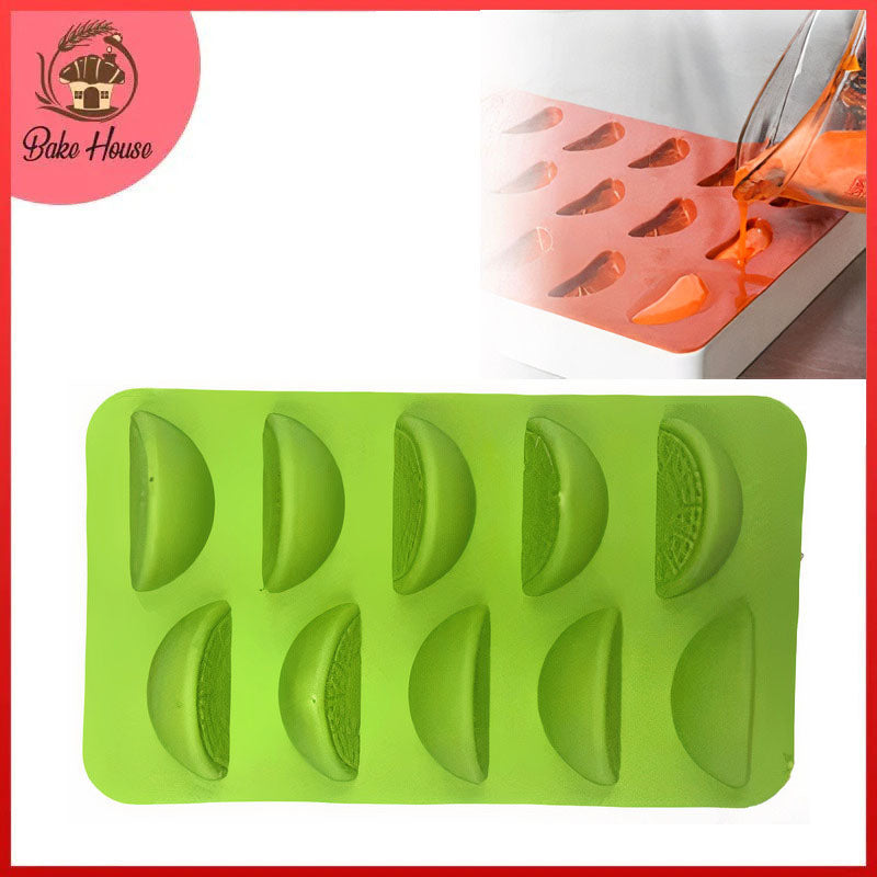 Silicone Orange Shape Chocolate Mold 10 Cavity