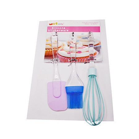 Silicone Spatula Brush and Hand Whisk Set