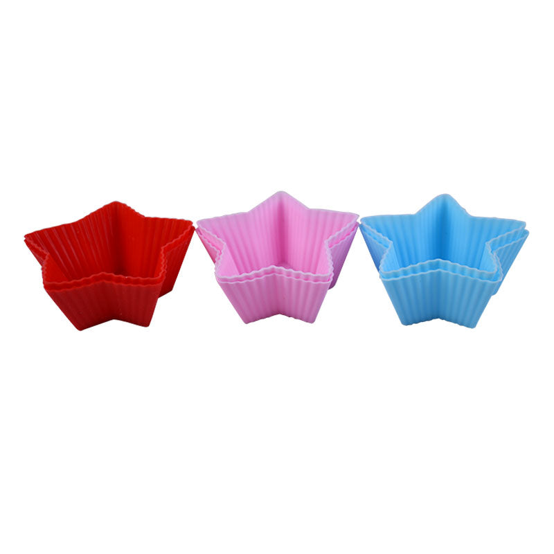 Silicone Star Muffin Baking Mold 6Pcs Set