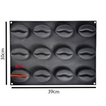 Silikolove 12 Cavity Coffee Beans Shape Silicone Mold