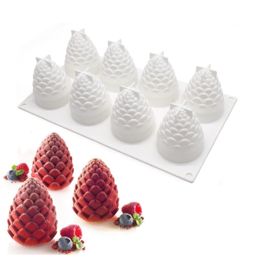 Silikolove 8 Cavity Pine Cone Silicone Dessert & Baking Mold