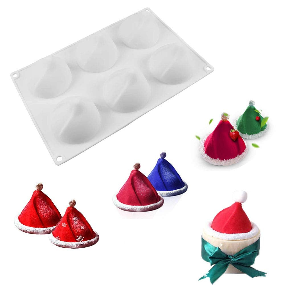 Silikolove Christmas Cap Silicone Dessert And Baking Mold 6 Cavity