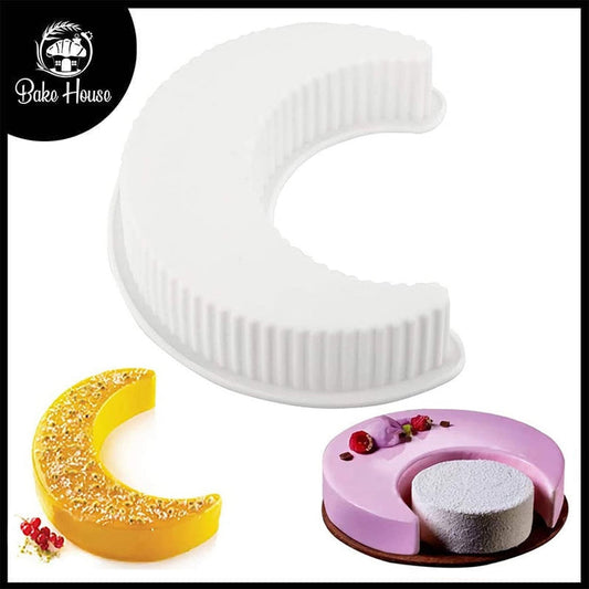 Silikolove Moon Shape Silicone Mousse Cake And Baking Mold