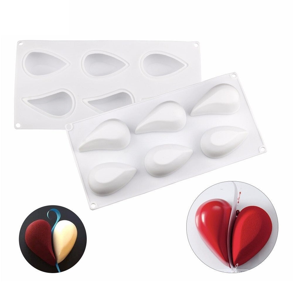 Silikolove Water Drop Heart Shape Silicone Dessert & Baking Mold