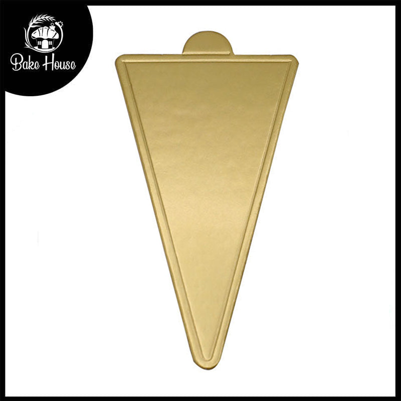 Triangle Shape Pastry Placer Board Golden 10Pcs Pack Small