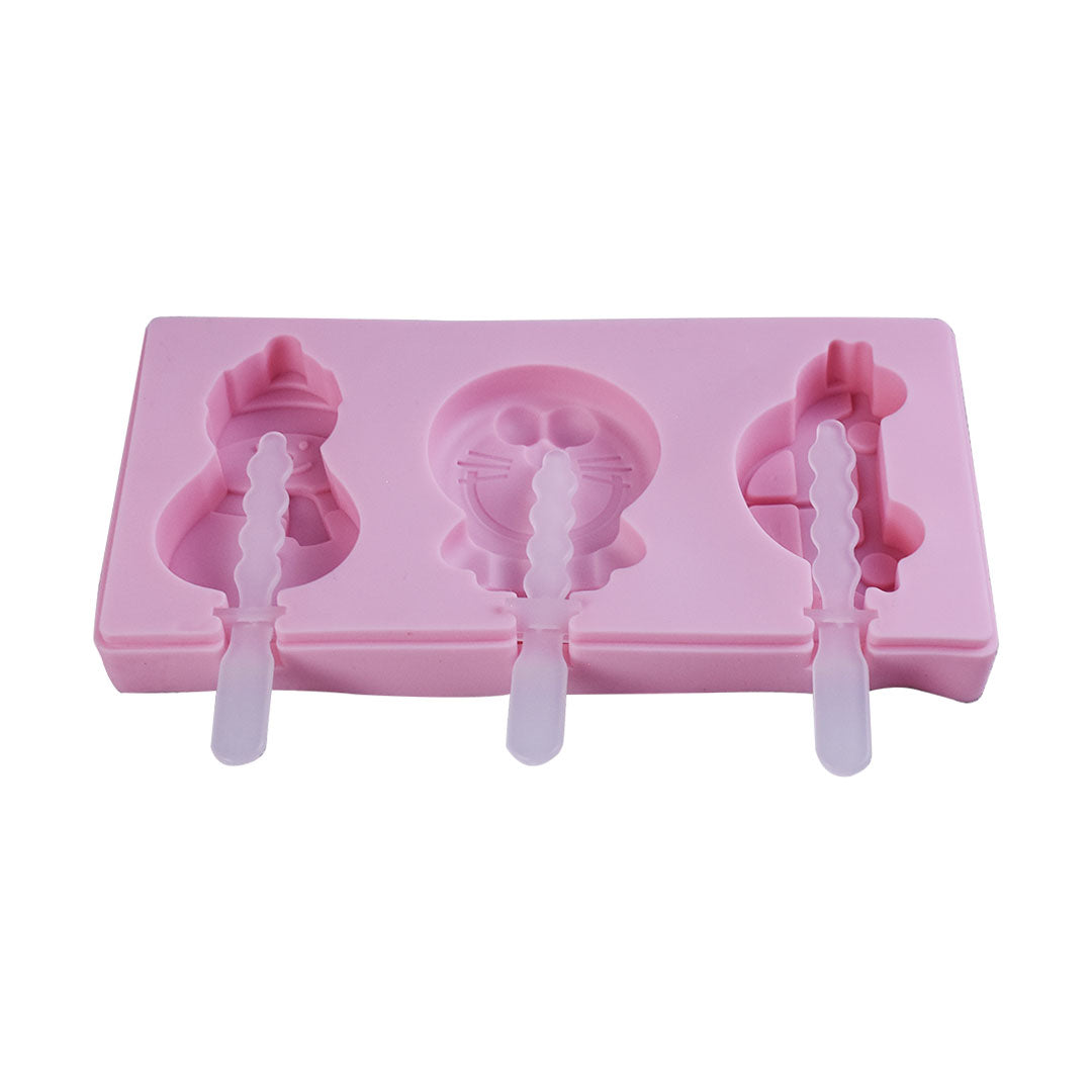 Snowman, Doraemon & Car Silicone Popsicle Mold 3 Cavity