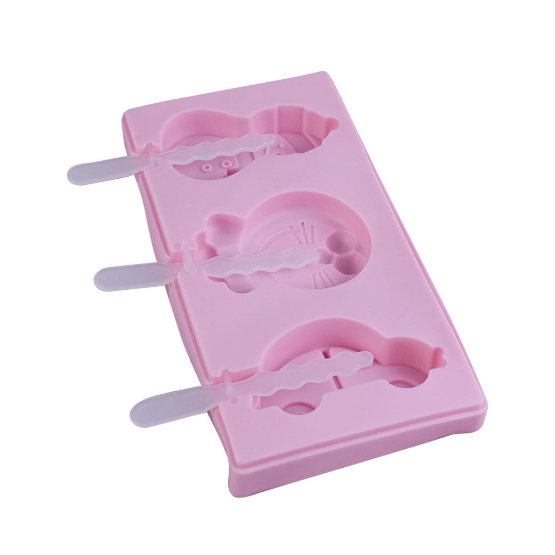 Snowman, Doraemon & Car Silicone Popsicle Mold 3 Cavity