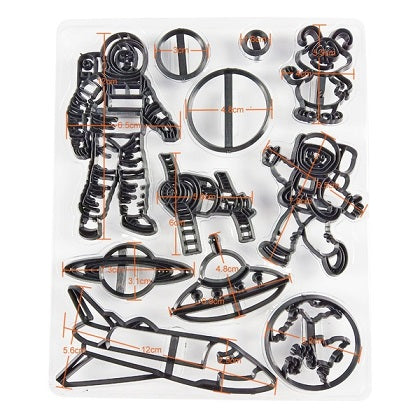 Space Theme Fondant Cutter 11Pcs Set Plastic