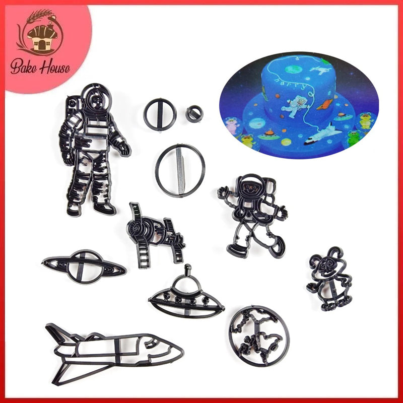 Space Theme Fondant Cutter 11Pcs Set Plastic