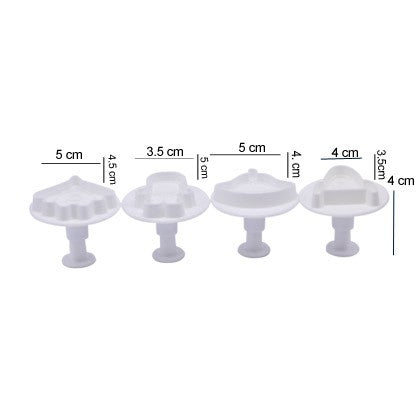 Space Theme Fondant Plunger Cutters 4Pcs Set