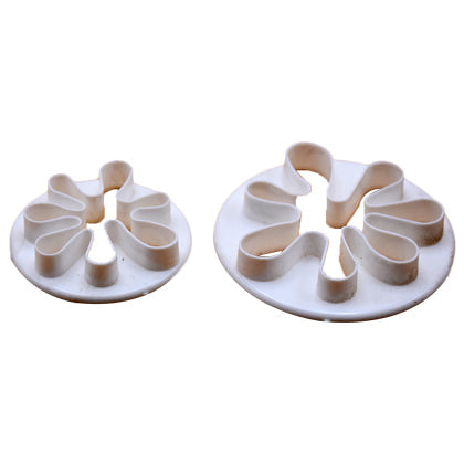 Splat Flower Fondant Cutter 2 Pcs Set Plastic