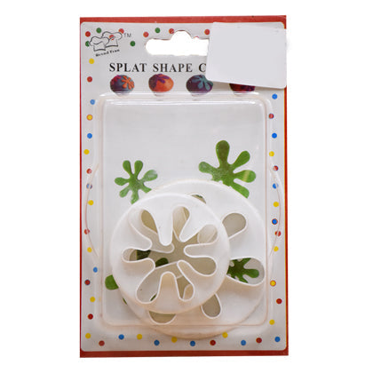 Splat Flower Fondant Cutter 2 Pcs Set Plastic