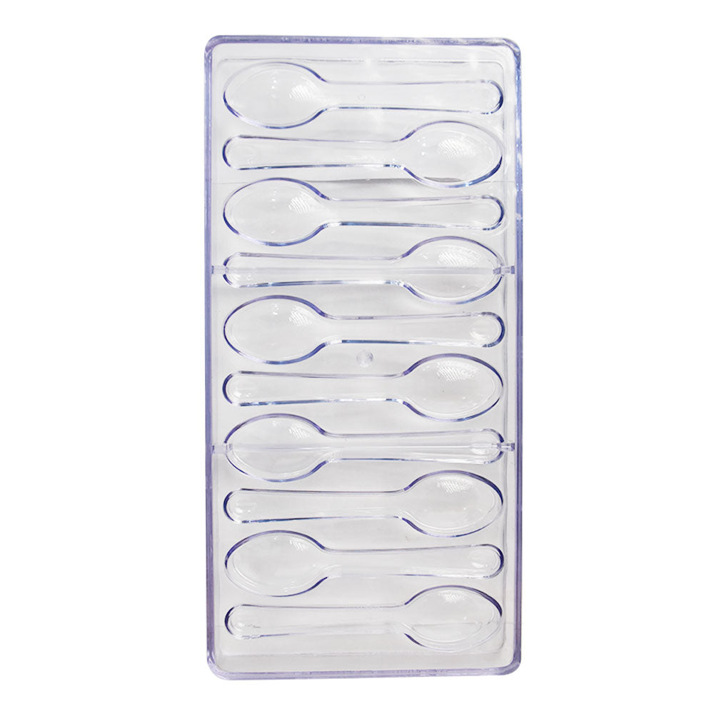 Spoon Shape Acrylic Chocolate & Candy Mold 10 Cavity