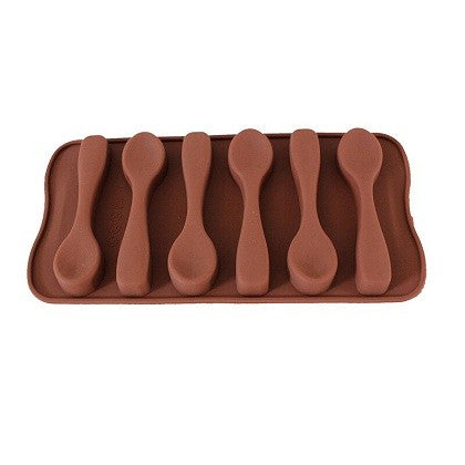 Spoon Silicone Chocolate Mold 6 Cavity Large Size