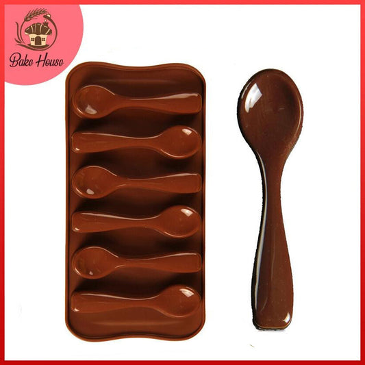 Spoon Silicone Chocolate Mold 6 Cavity Large Size