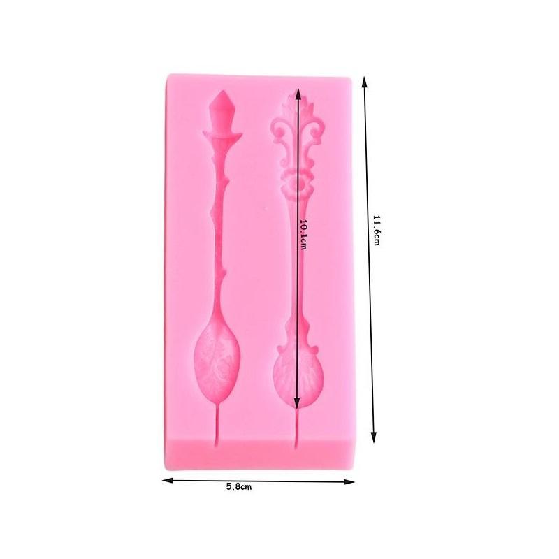 Spoon Silicone Fondant Mold 2 Cavity