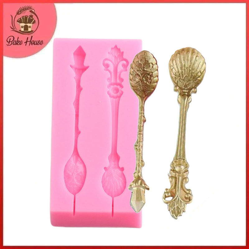 Spoon Silicone Fondant Mold 2 Cavity