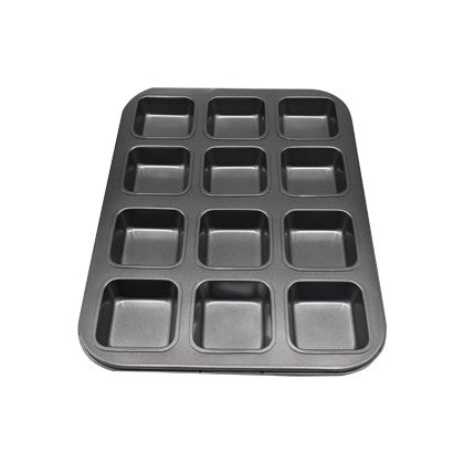 Square Brownie Baking Tray Non Stick 12 Cavity