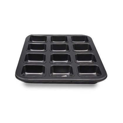 Square Brownie Baking Tray Non Stick 12 Cavity