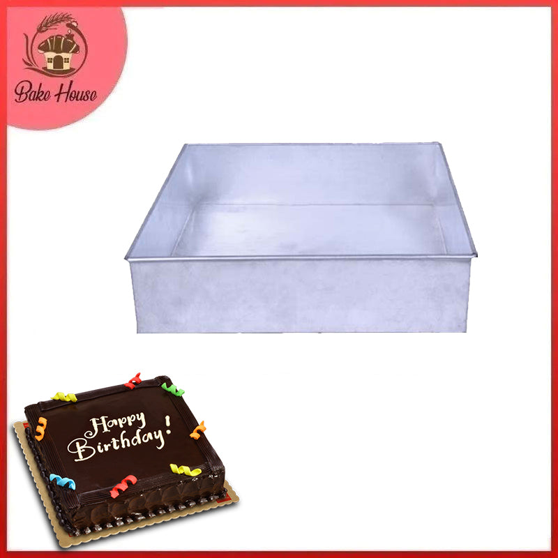 Square Cake Baking Mold Silver 6 X 6 Inch