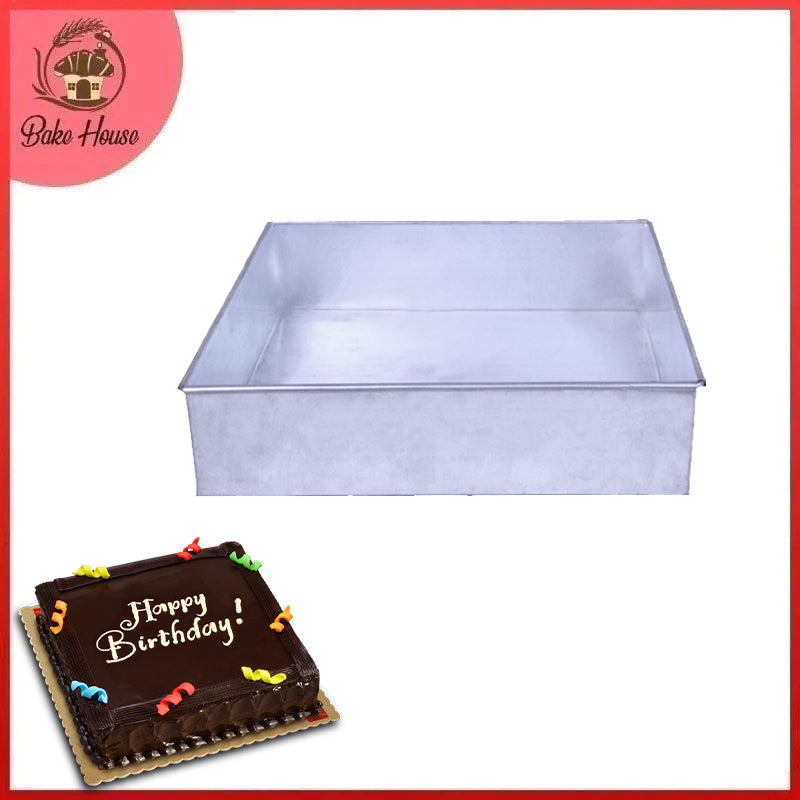 Square Cake Baking Mold Silver 7 X 7 Inch