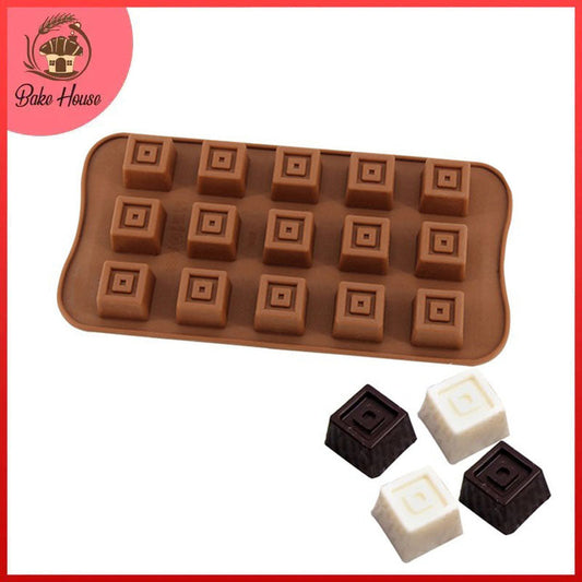 Square Shape Silicone Chocolate Mold 15 Cavity