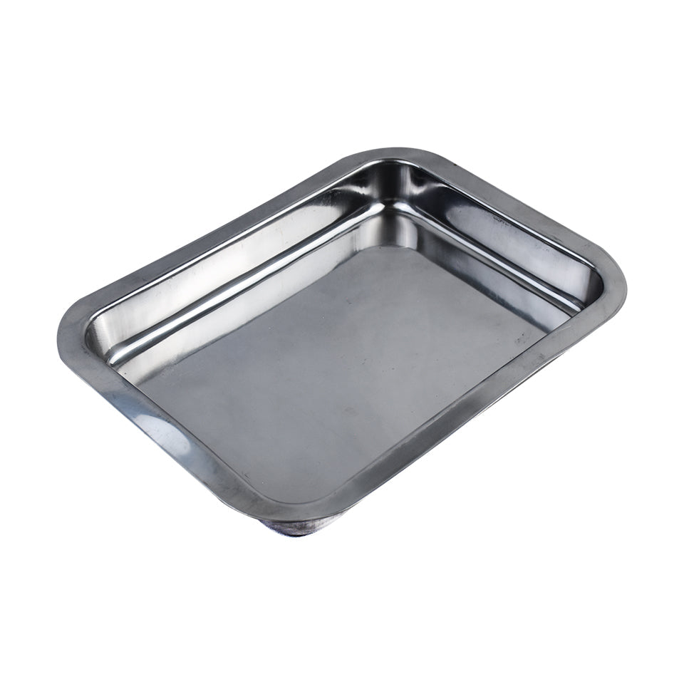 Stainless Steel Deep Rectangle Food Serving Tray 31 x 23.5 cm