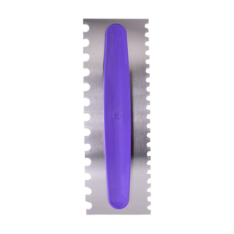 Double Sided Cake Edge Comb Stainless Steel With Handle
