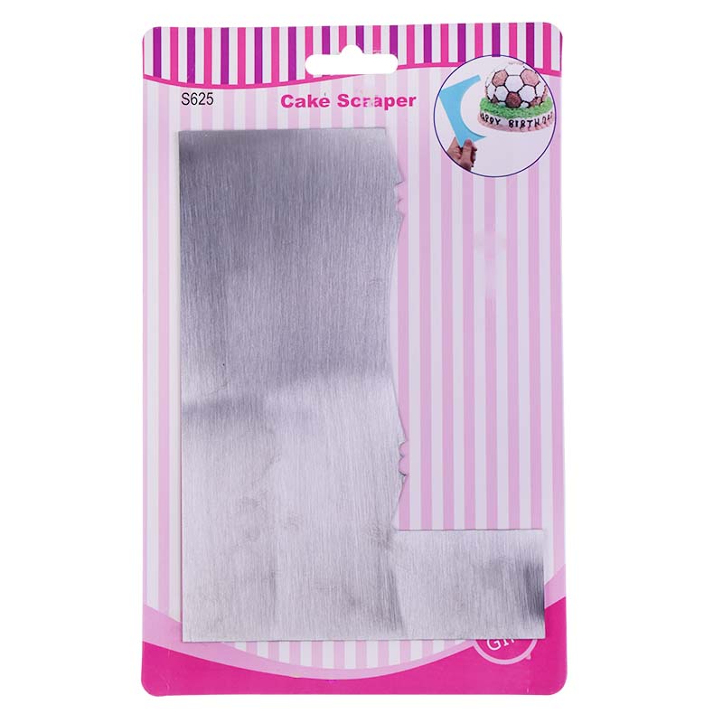 L Shape Double Sided Cake Edge Comb Stainless Steel