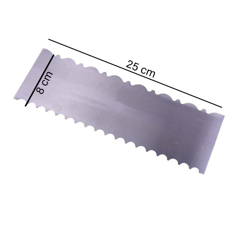 Double Sided Cake Edge Comb Stainless Steel