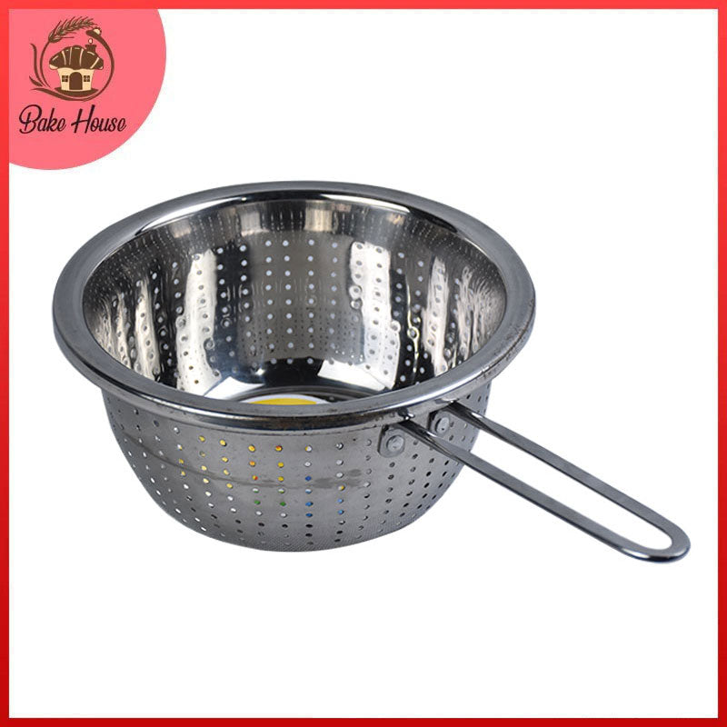 Stainless steel 2024 colander with handle