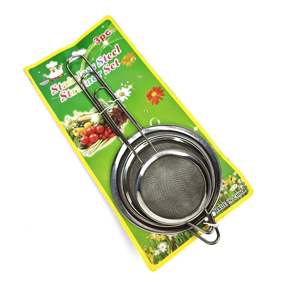 Stainless Steel Strainer 3Pcs Set