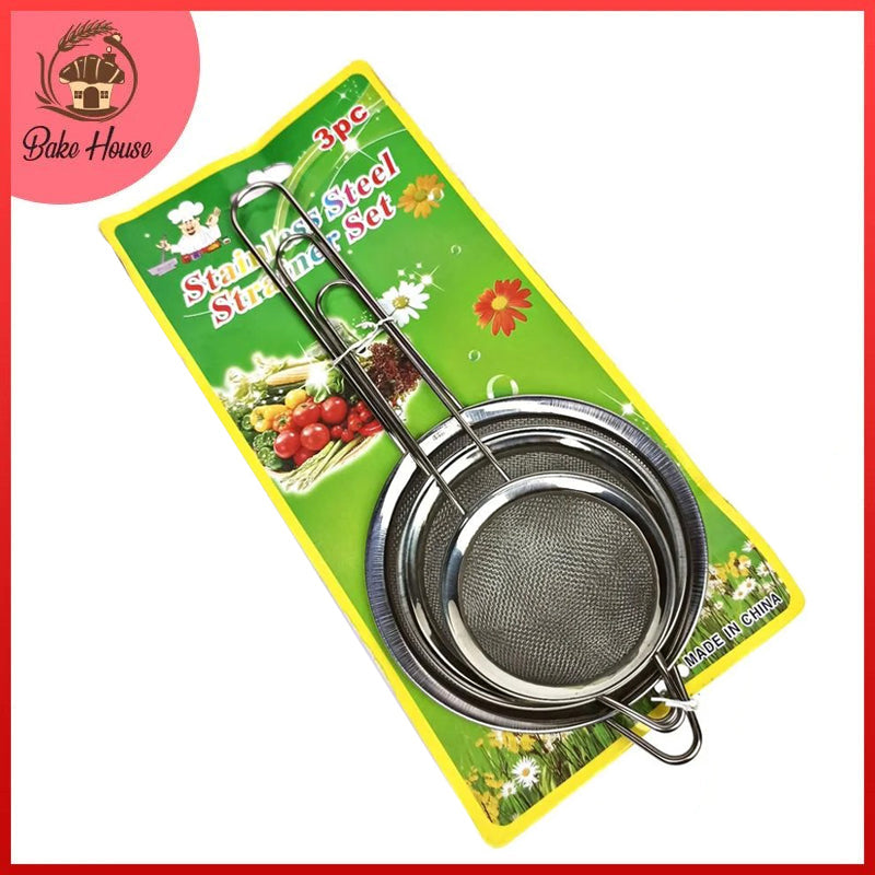 Stainless Steel Strainer 3Pcs Set