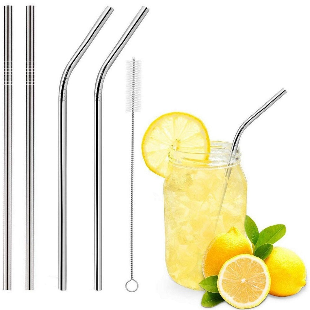Stainless Steel Straws 4Pcs Set