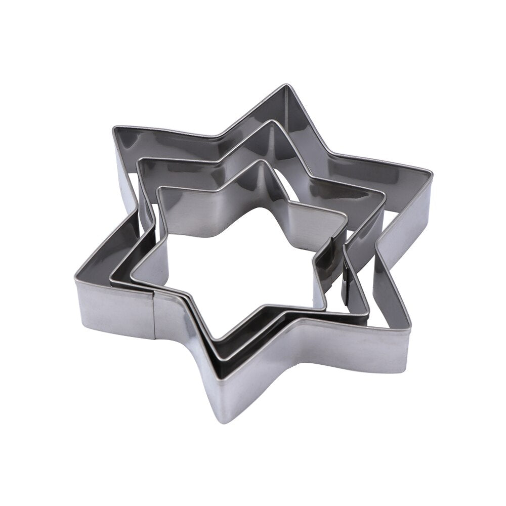 Star Cake Ring 3 Pcs Set Stainless Steel
