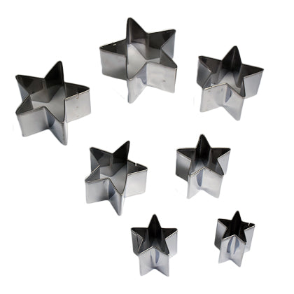 Star Shape Cookie Cutter Stainless Steel 7Pcs Set