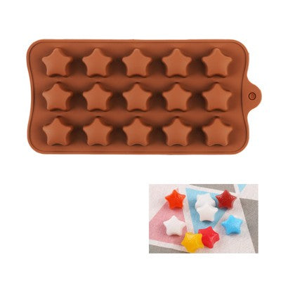 Star Shape Silicone Chocolate Mold 15 Cavity